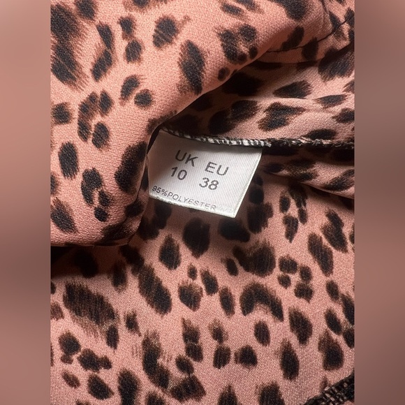 Nasty Gal Women's Cheetah Print Mini Skirt, Side Tie, Size UK 10, Size US 6 - Picture 7 of 8